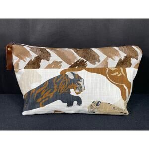 Handmade, One of a Kind Bag, Clutch Purse, Tigers, Designer Fabric, Carry On